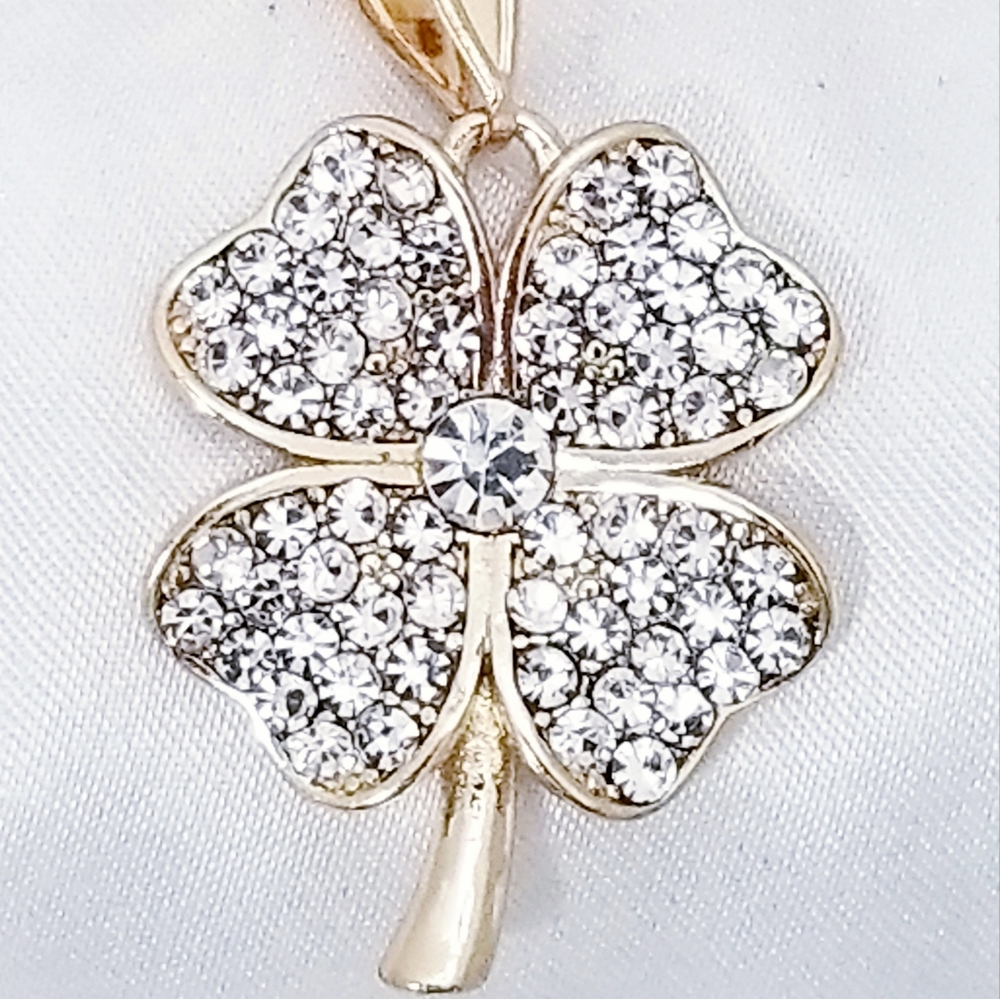 18K Gold Plated Good Luck Trèbol Necklace.New - Picture 7 of 7